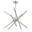 Livex Soho 10Lt Chandelier, Polished Chrome/Polished Brass Accents