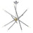 Livex Soho 10Lt Chandelier, Polished Chrome/Polished Brass Accents