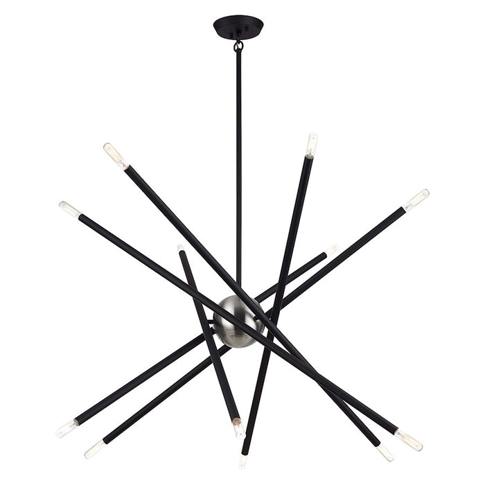 Livex Soho 12Lt Large Chandelier, Black