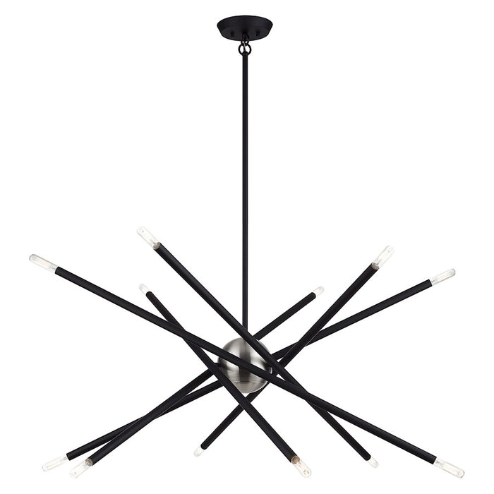 Livex Soho 12Lt Large Chandelier, Black
