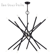 Livex Soho 14Lt Extra Large Foyer Chandelier, Black - 47009-04