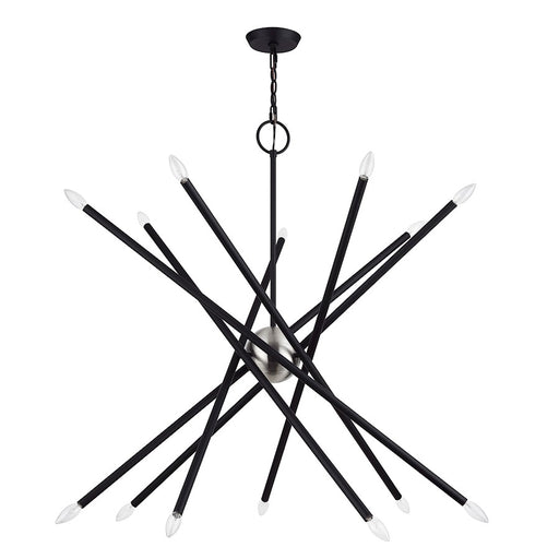 Livex Soho 14Lt Extra Large Foyer Chandelier, Black