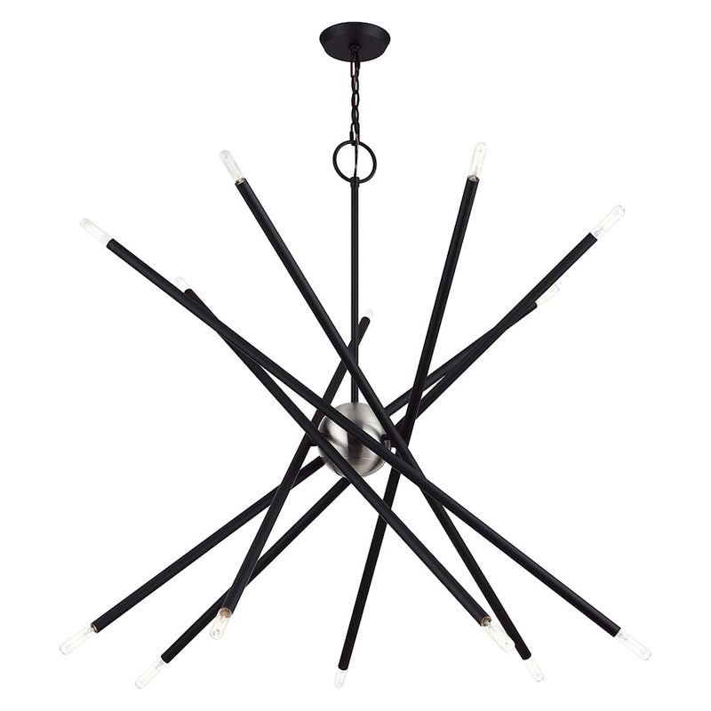Livex Soho 14Lt Extra Large Foyer Chandelier, Black