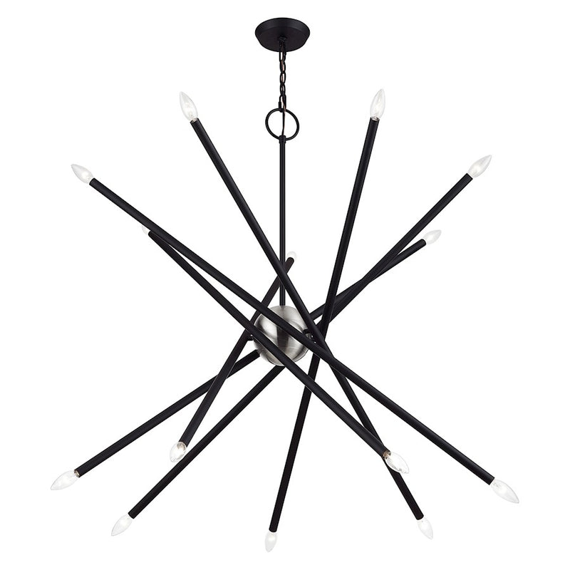 Livex Soho 14Lt Extra Large Foyer Chandelier, Black