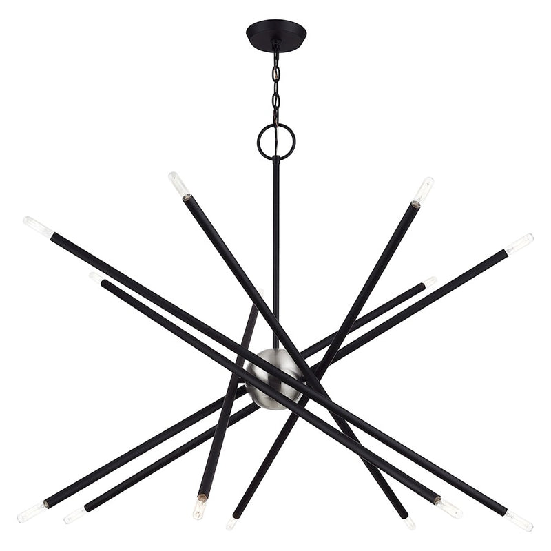 Livex Soho 14Lt Extra Large Foyer Chandelier, Black