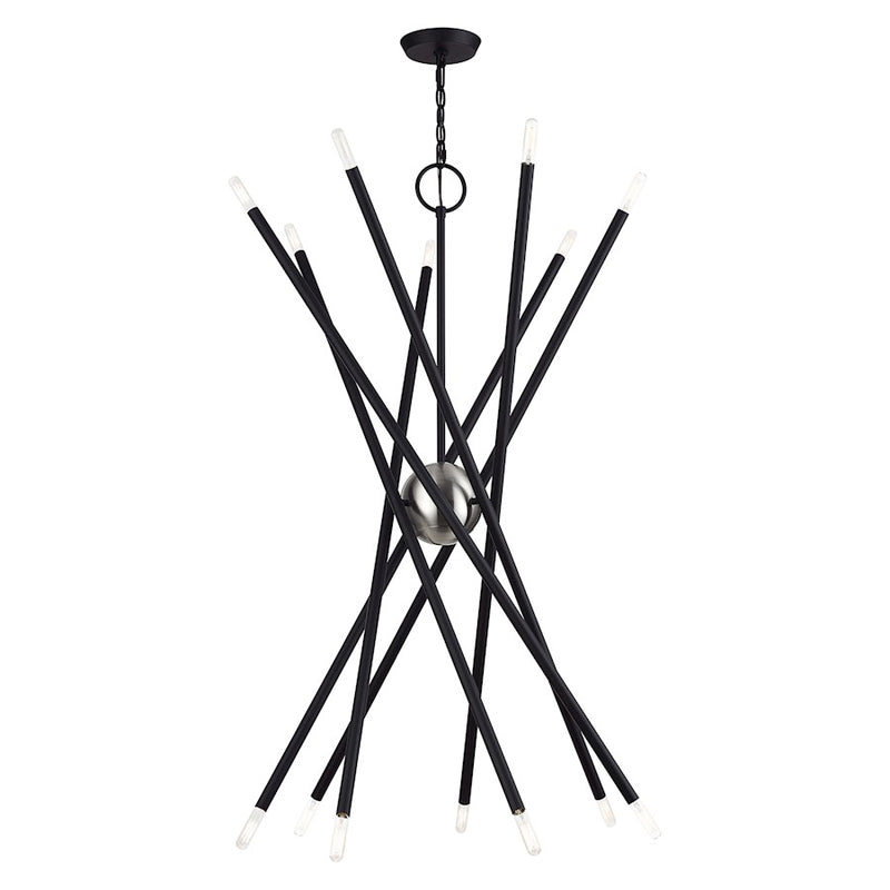 Livex Soho 14Lt Extra Large Foyer Chandelier, Black