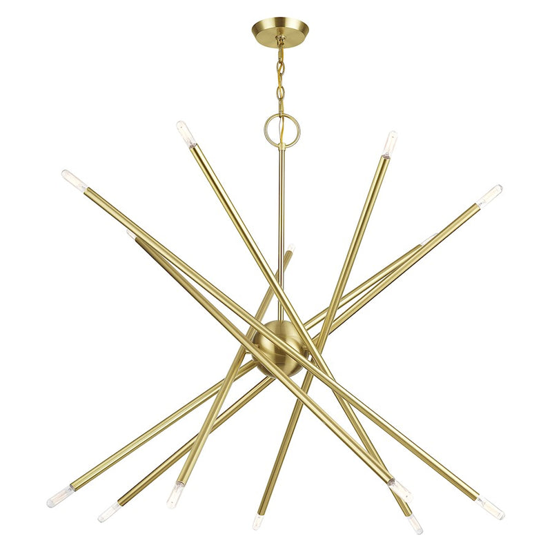 Livex Soho 14Lt Extra Large Foyer Chandelier, Satin Brass