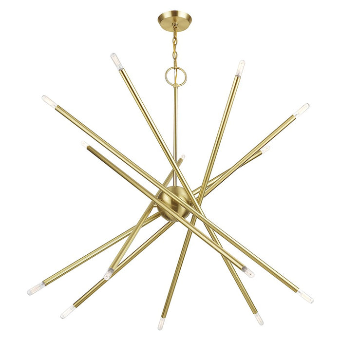 Livex Soho 14Lt Extra Large Foyer Chandelier, Satin Brass