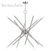 Livex Soho 14Lt Extra Large Foyer Chandelier, Brushed Nickel - 47009-91