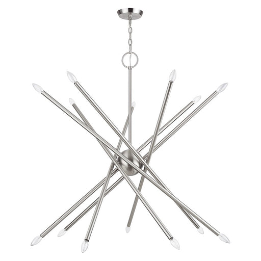 Livex Soho 14Lt Extra Large Foyer Chandelier, Brushed Nickel