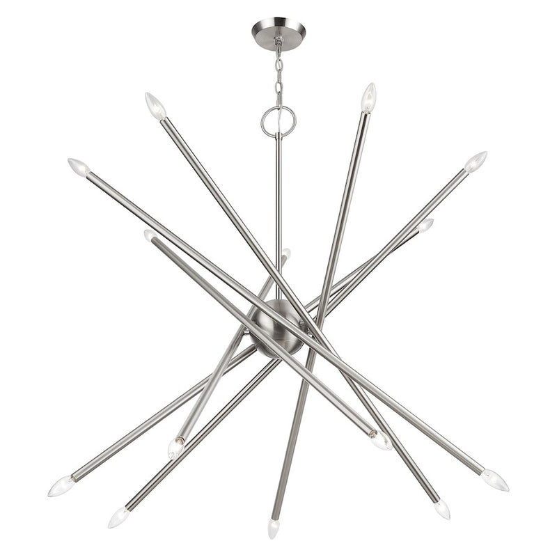 Livex Soho 14Lt Extra Large Foyer Chandelier, Brushed Nickel