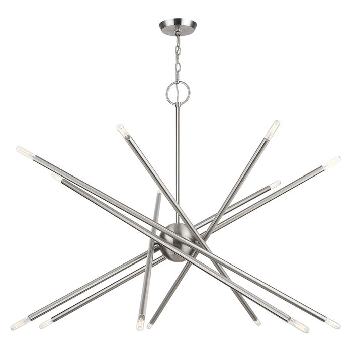 Livex Soho 14Lt Extra Large Foyer Chandelier, Brushed Nickel