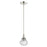 Livex Brussels 1 Light Pendant, Polished Nickel/Clear Crystals