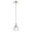Livex Brussels 1 Light Pendant, Polished Nickel/Clear Crystals