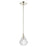 Livex Brussels 1 Light Pendant, Polished Nickel/Clear Crystals