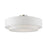 Livex Meridian Semi-Flush, Nickel/Off-White/White Fabric