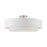 Livex Meridian Semi-Flush, Nickel/Off-White/White Fabric