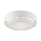 Livex Meridian Semi-Flush, Nickel/Off-White/White Fabric