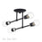 Livex Delacroix 4Lt Semi-Flush, Black/Brushed Nickel Accent - 47176-04