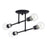Livex Delacroix 4Lt Semi-Flush, Black/Brushed Nickel Accent