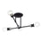 Livex Delacroix 4Lt Semi-Flush, Black/Brushed Nickel Accent