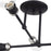 Livex Delacroix 4Lt Semi-Flush, Black/Brushed Nickel Accent