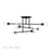 Livex Delacroix 6Lt Semi-Flush, Black/Brushed Nickel Accent - 47178-04