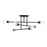 Livex Delacroix 6Lt Semi-Flush, Black/Brushed Nickel Accent