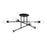 Livex Delacroix 6Lt Semi-Flush, Black/Brushed Nickel Accent