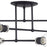 Livex Delacroix 6Lt Semi-Flush, Black/Brushed Nickel Accent