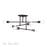 Livex Delacroix 6Lt Semi-Flush, Bronze/Antique Brass Accents - 47178-07