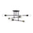 Livex Delacroix 6Lt Semi-Flush, Bronze/Antique Brass Accents