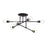 Livex Delacroix 6Lt Semi-Flush, Bronze/Antique Brass Accents