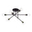 Livex Delacroix 6Lt Semi-Flush, Bronze/Antique Brass Accents