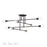Livex Delacroix 8Lt Semi-Flush, Bronze/Antique Brass Accents - 47179-07