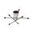 Livex Delacroix 8Lt Semi-Flush, Bronze/Antique Brass Accents