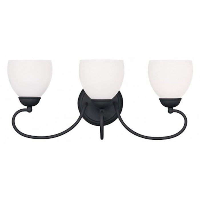 Livex Lighting Brookside 3 Light Bath Light, Black