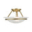 Livex Newburgh 2 Light Semi-Flush, Antique Brass/White Alabaster