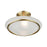 Livex Newburgh 2 Light Semi-Flush, Antique Brass/White Alabaster
