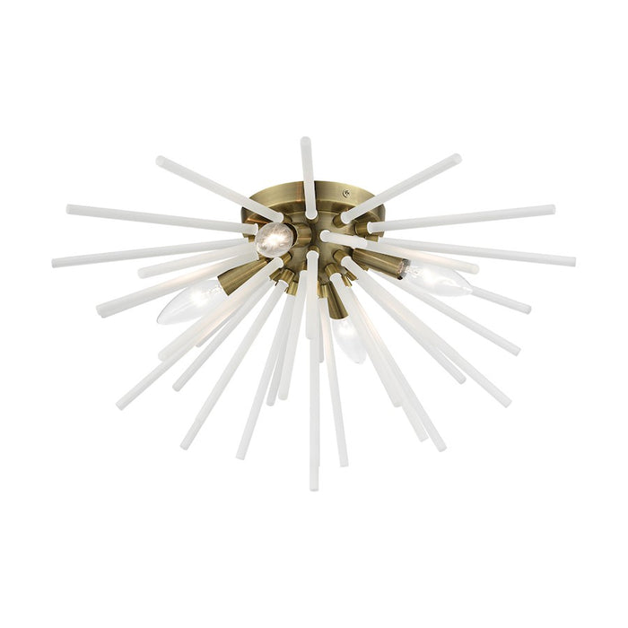 Livex Uptown 4 Light Flush Mount