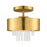 Livex Orenburg 3 Light Semi Flush, Crystal Rods