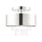 Livex Orenburg 3 Light Semi Flush, Crystal Rods