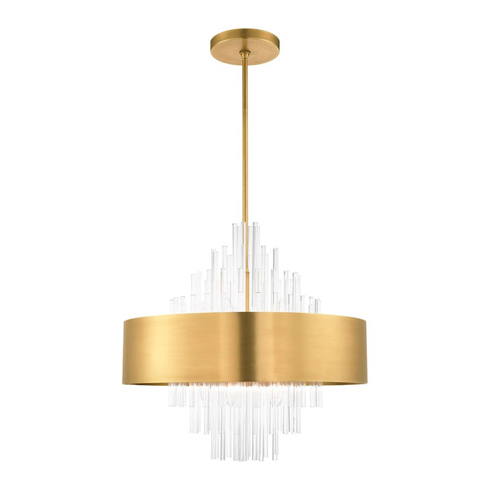 Livex Orenburg Pendant, Crystal Rods