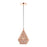 Livex Aberdeen 1 Light Pendant, Rose Gold/Rose Gold Shade