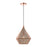 Livex Aberdeen 1 Light Pendant, Rose Gold/Rose Gold Shade