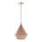 Livex Aberdeen 1 Light Pendant, Rose Gold/Rose Gold Shade
