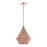 Livex Aberdeen 1 Light Pendant, Rose Gold/Rose Gold Shade