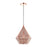 Livex Aberdeen 1 Light Pendant, Rose Gold/Rose Gold Shade