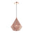 Livex Aberdeen 1 Light Pendant, Rose Gold/Rose Gold Shade