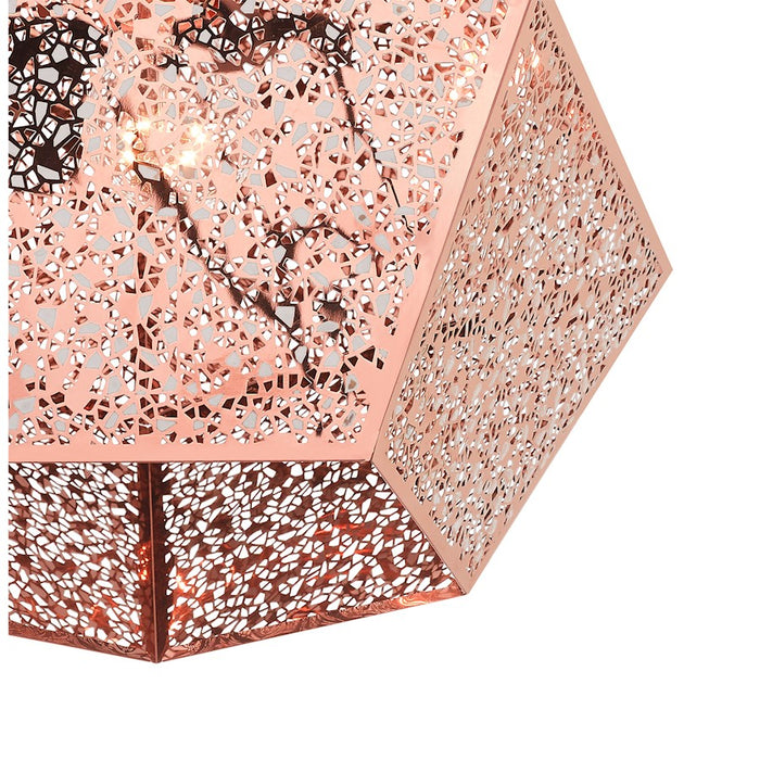 Livex Aberdeen 1 Light Pendant, Rose Gold/Rose Gold Shade